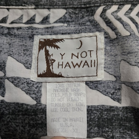 Y Not Hawaii Men's Hawaiian Shirt Size XL Made In  Hawaii Usa‎ 100% Cotton - Picture 2 of 7